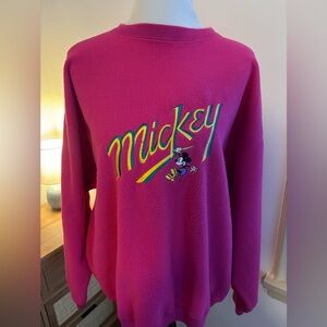 Vintage Pink Mickey Mouse Crewneck
